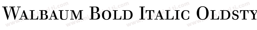 Walbaum Bold Italic Oldstyle Figures字体转换